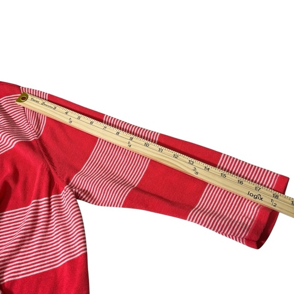 Kim Rogers Open Front Cardigan Size XL Striped Waterfall Casual - Picture 16 of 16